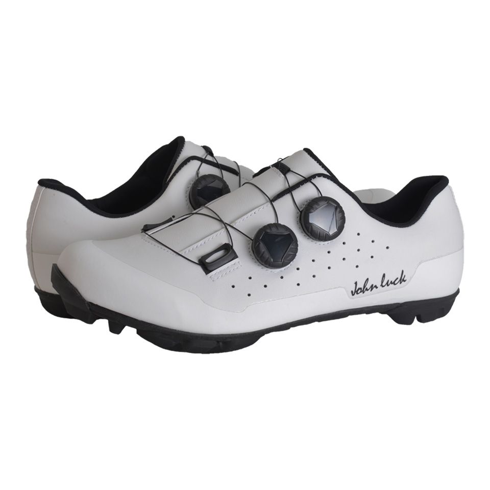 Vista superior de las zapatillas MTB John Luck Captur blancas